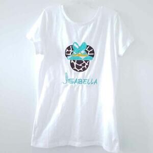 Disney Mickey Mouse Animal Kingdom Shirt Isabella Embroidered 10-12 girl